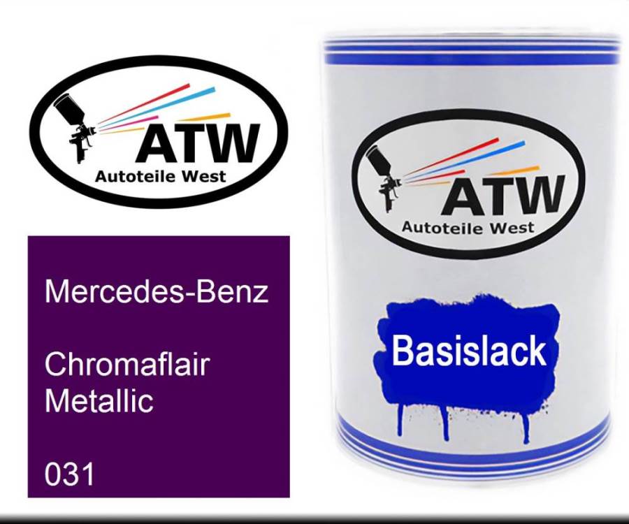 Mercedes-Benz, Chromaflair Metallic, 031: 500ml Lackdose, von ATW Autoteile West.